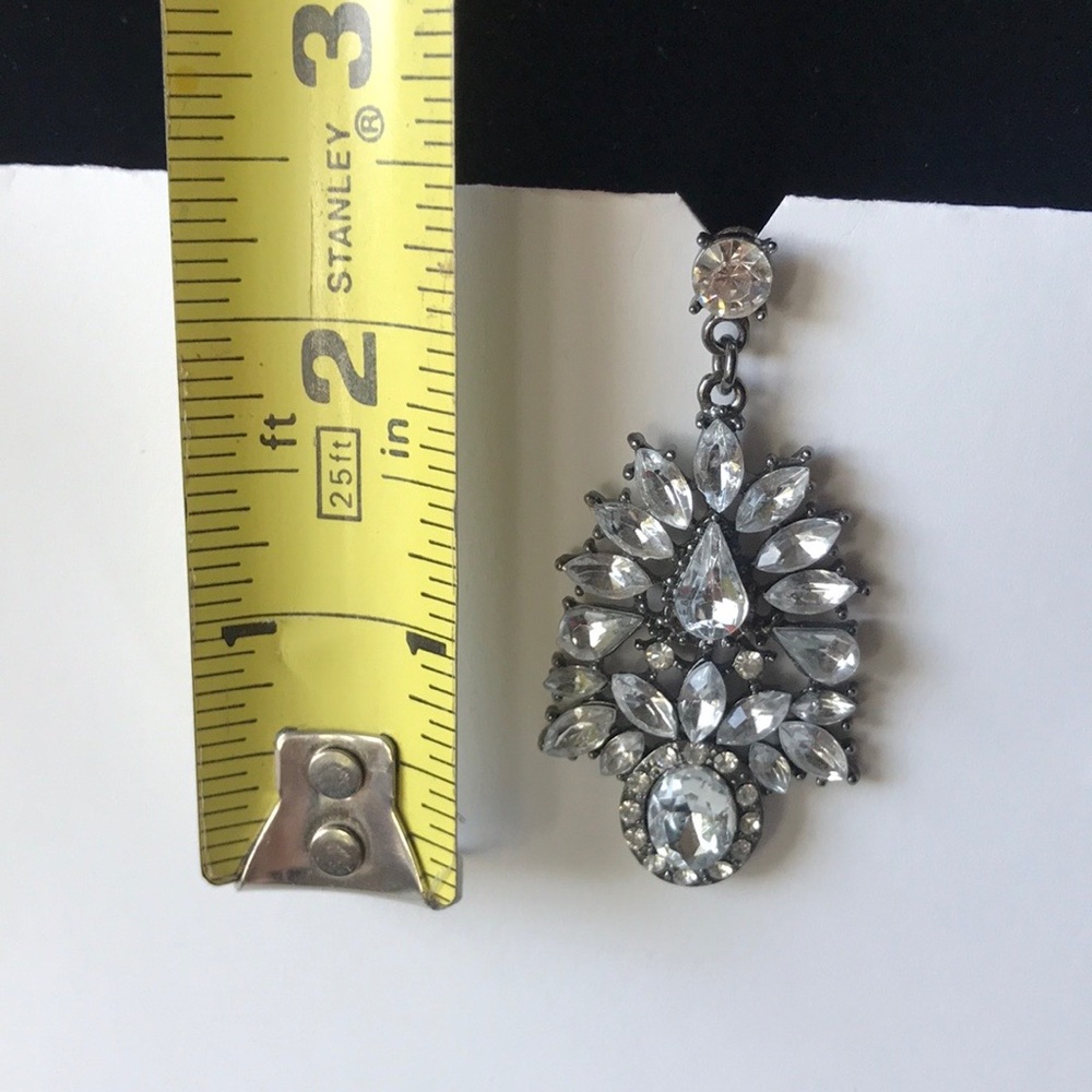 Walmart clear rhinestone earrings - Picture 4 of 7